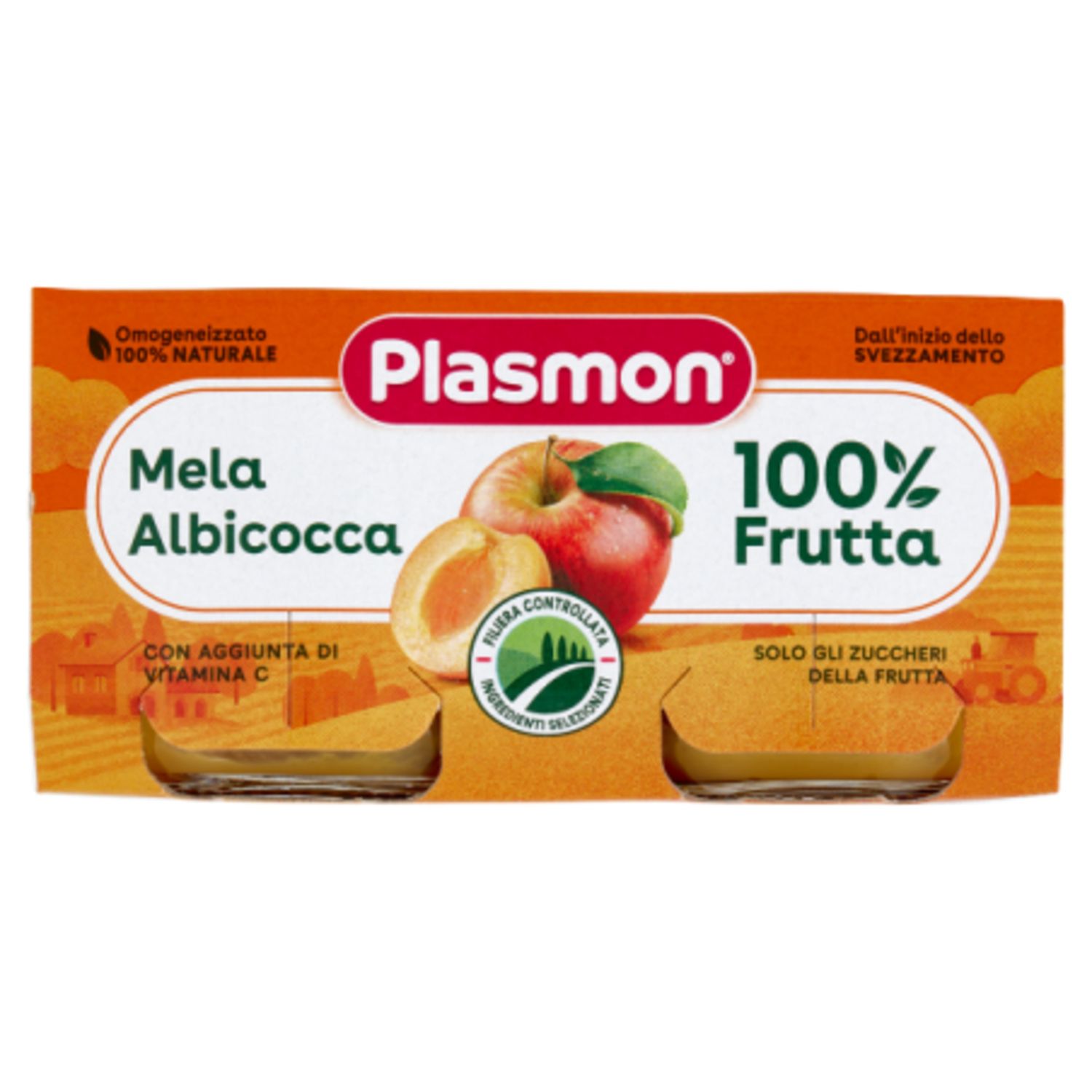 Omogeneizzato mela albicocca 2 x 80 g - plasmon - Plasmon