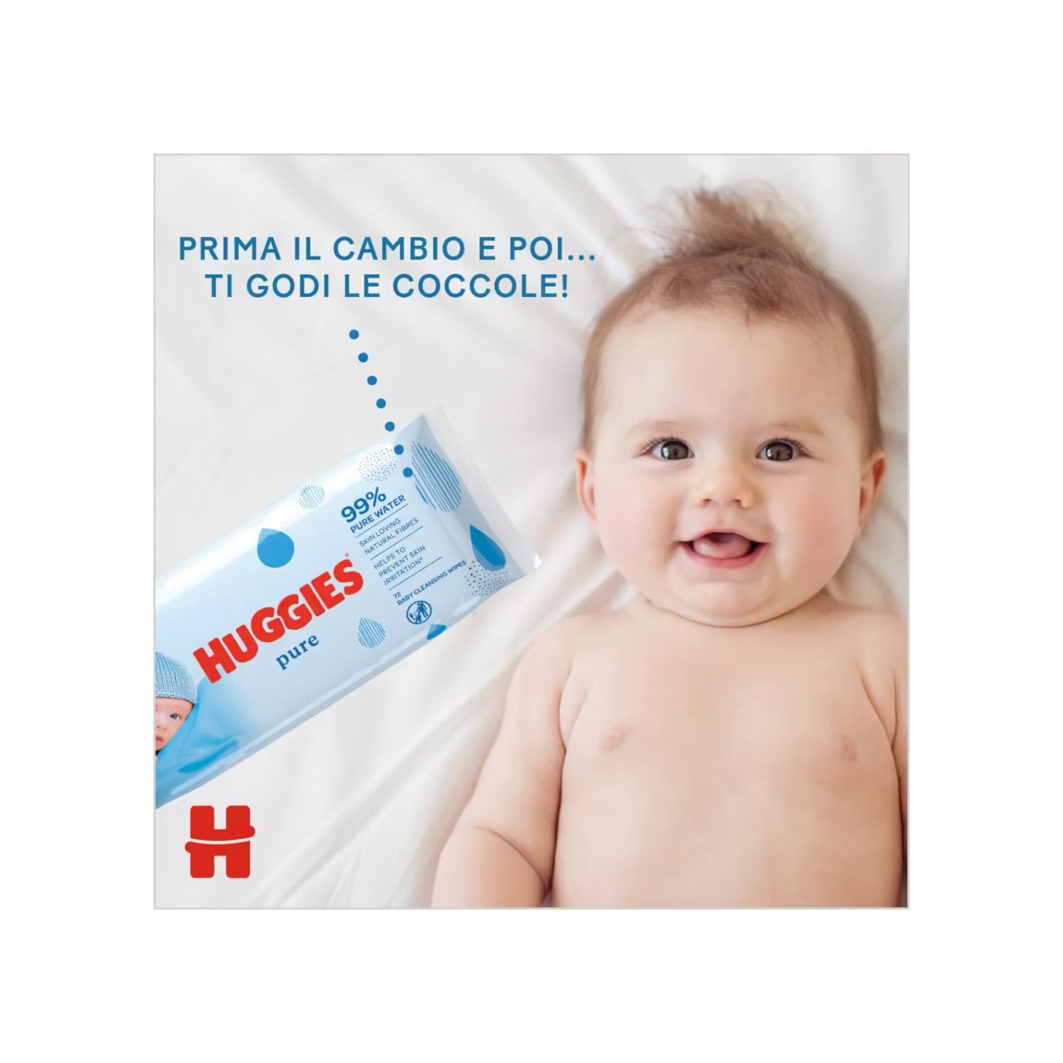 Salviette pure umidificate per bambini 3 pacchi da 56 pezzi - huggies - Huggies