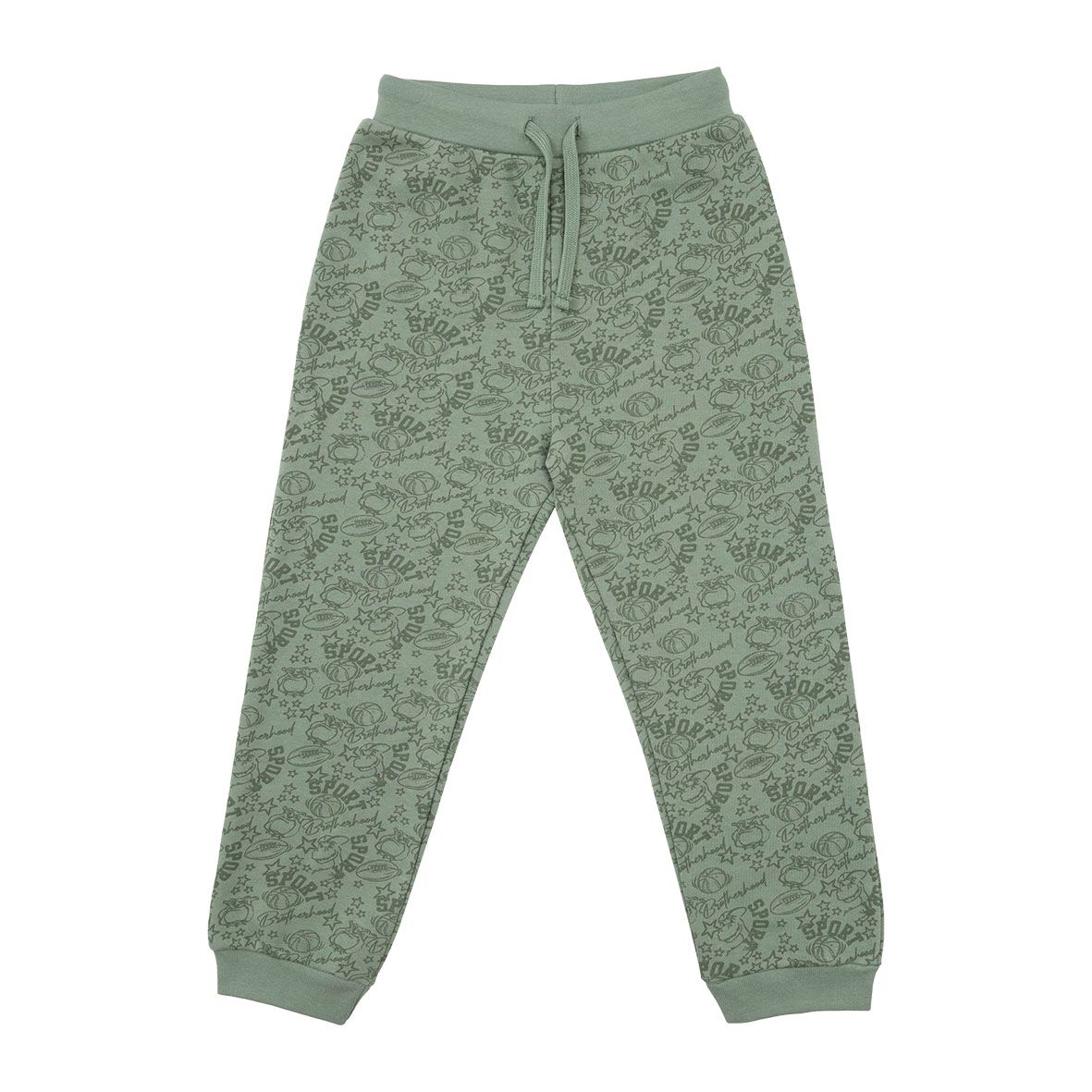 Pantalone felpato bimbo verde stampato - Mawi