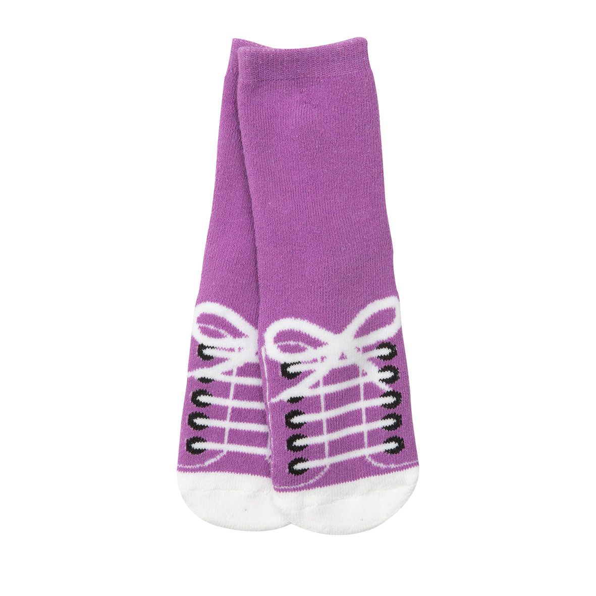 Calze antiscivolo bimba viola "sneaker" - Mawi
