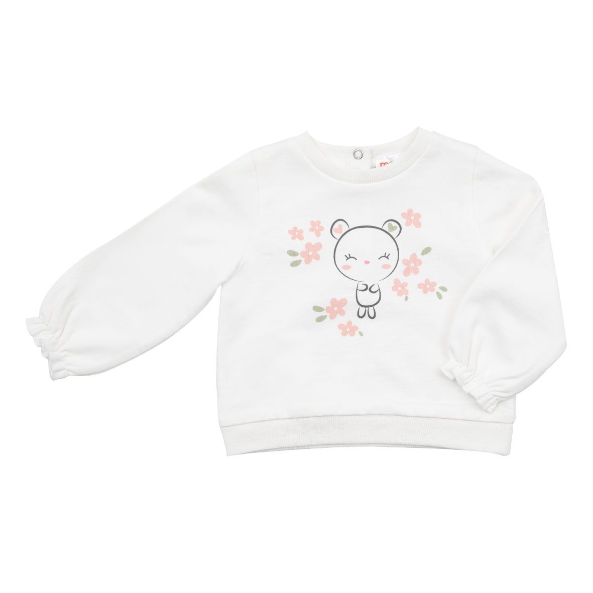 Felpa bimba bianca stampata - Mawi