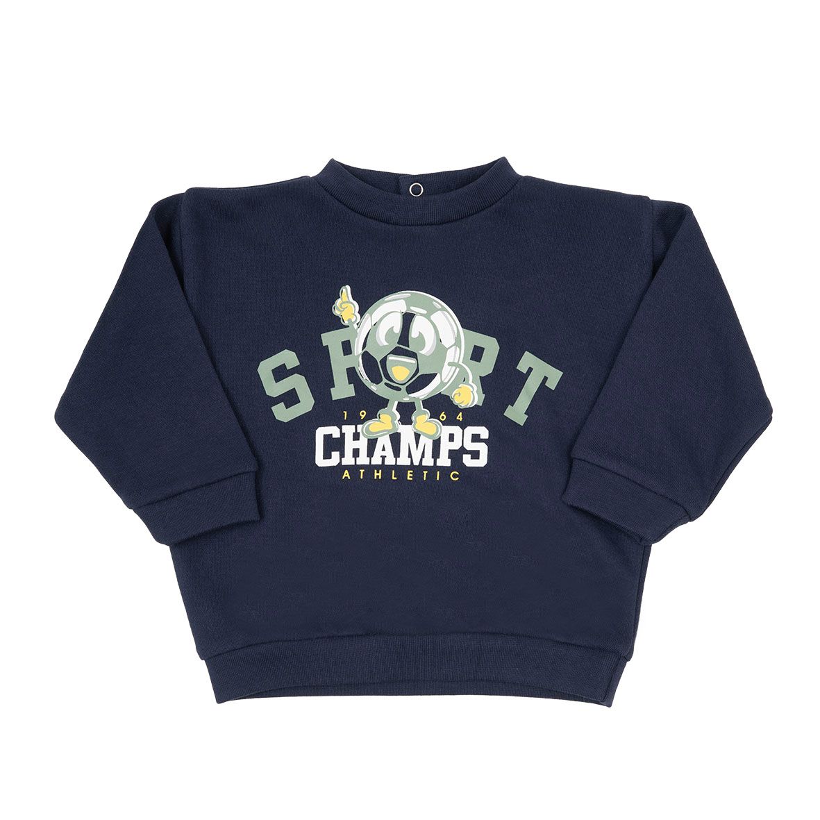 Maglia manica lunga bimbo blu stampata - Mawi