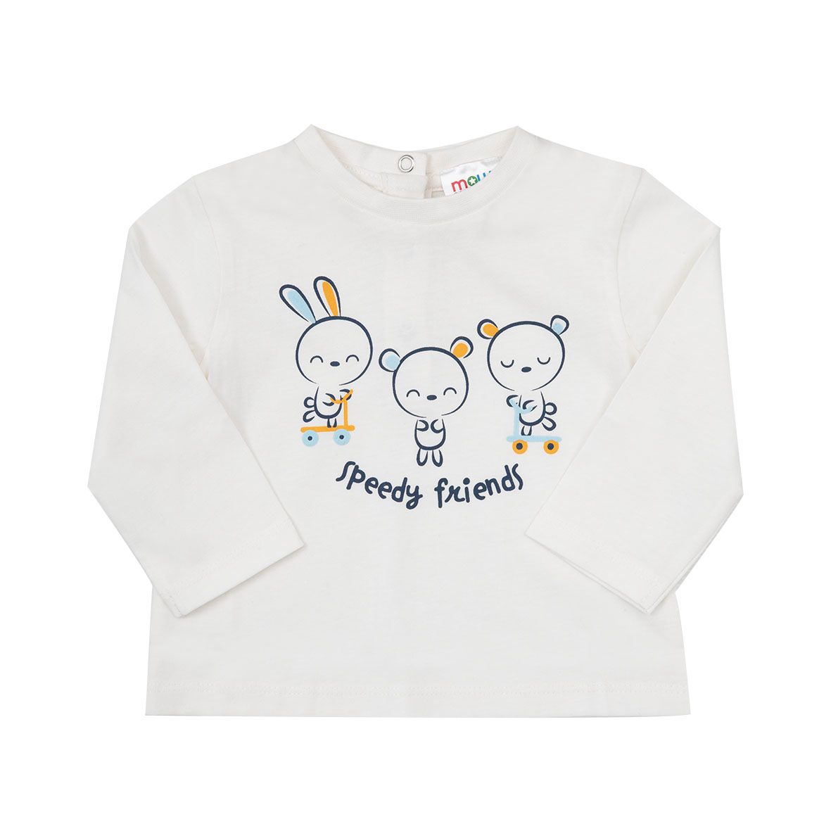 T-shirt jersey manica lunga bimba panna con stampa - Mawi