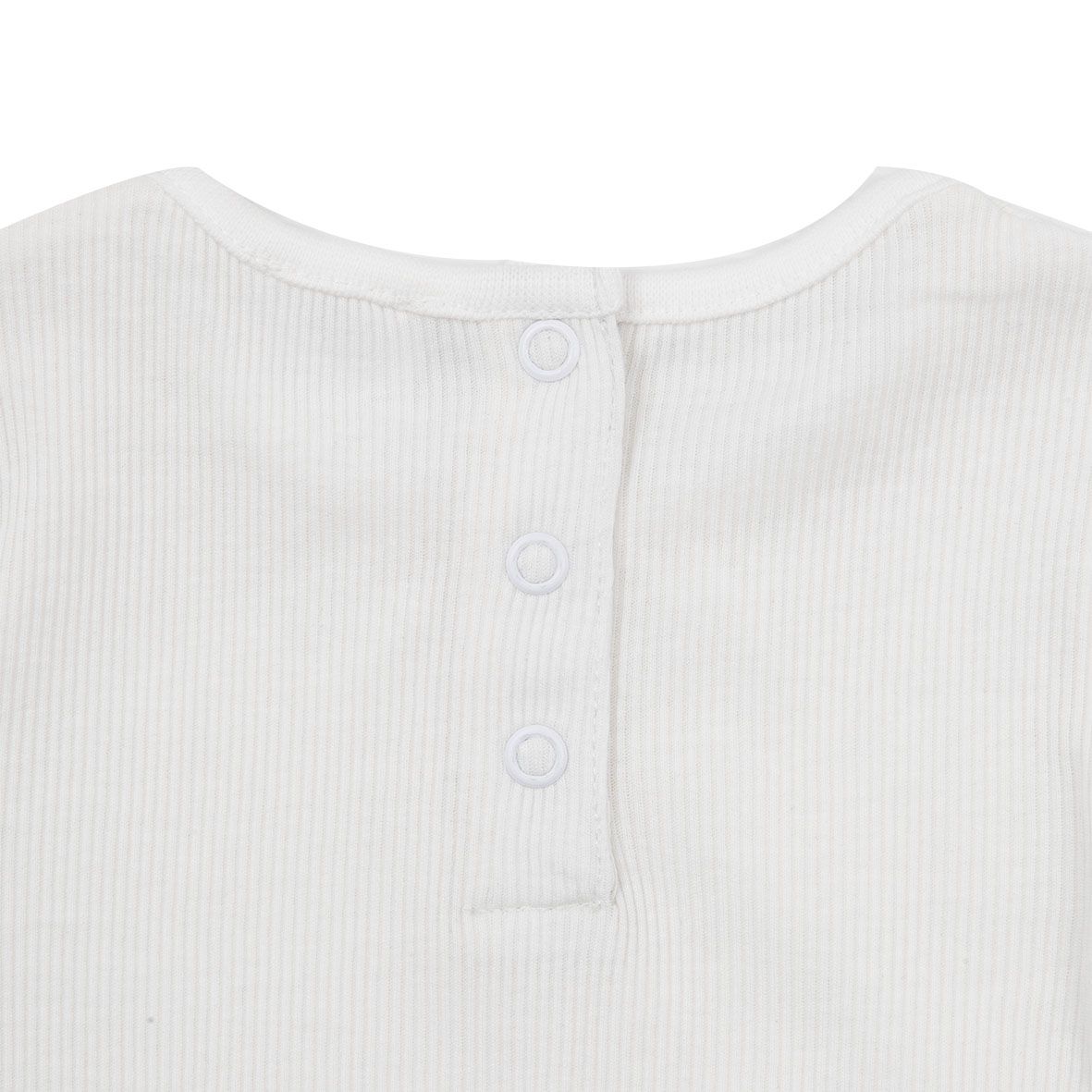 T-shirt manica lunga da bambina bianca costina - Mawi