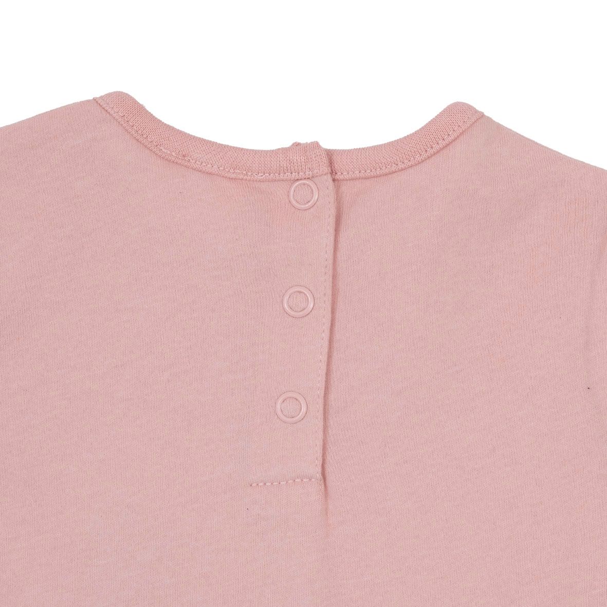 Maglia jersey manica lunga bimba rosa stampa fiori - Mawi