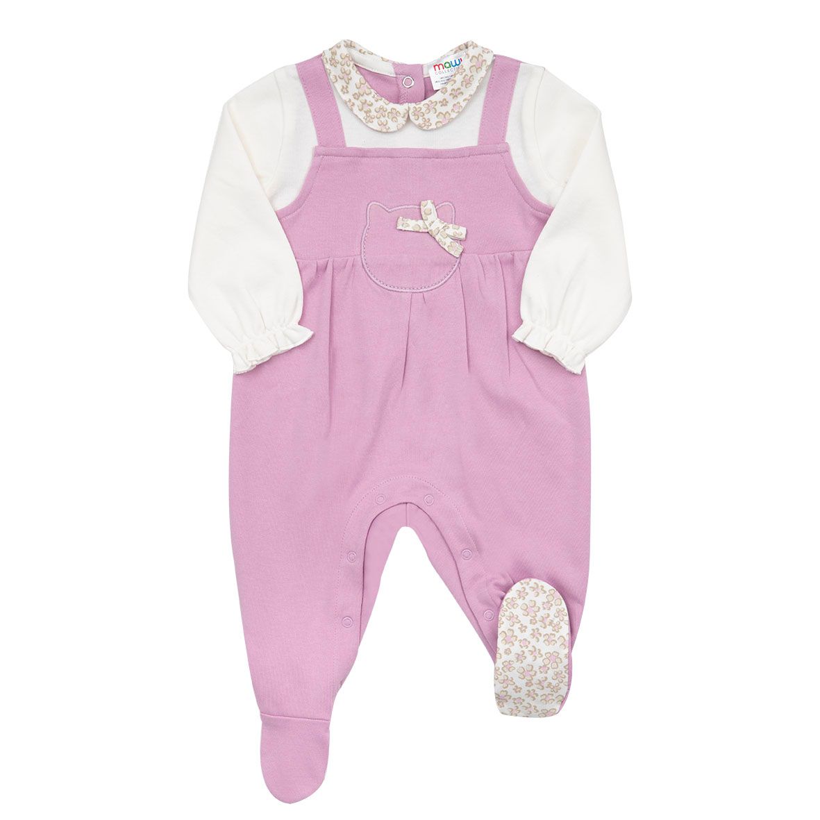 Tutina interlock bimba finta salopette lilla - Mawi