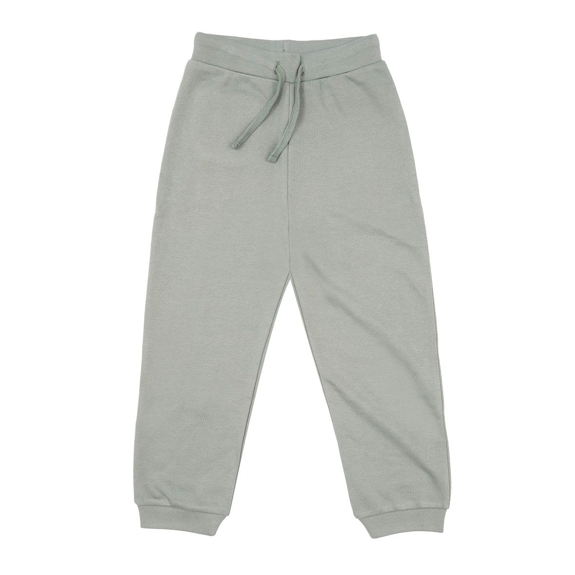 Pantalone extra sizes felpato french terry bimbo verde - Mawi