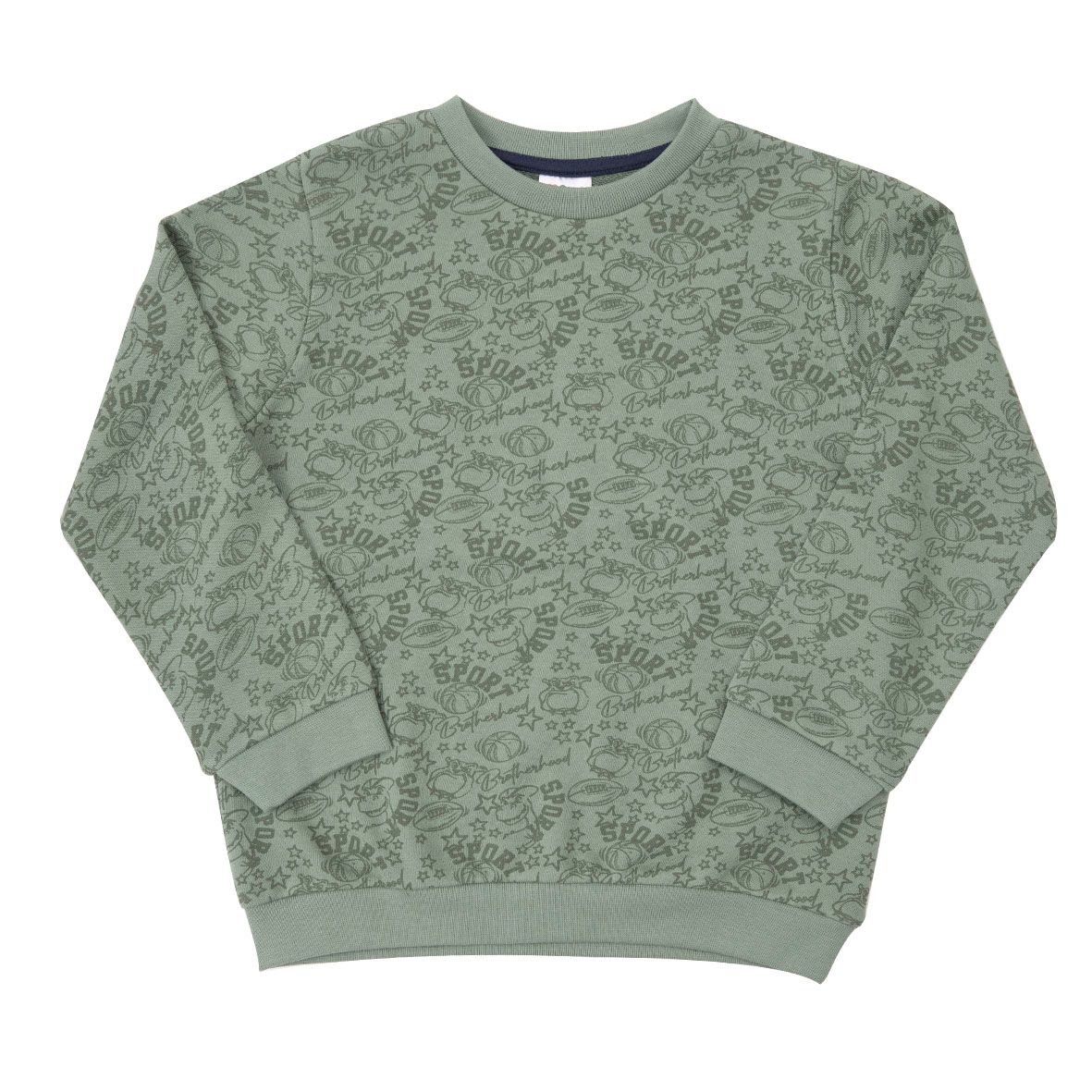 Felpa bimbo verde stampa "sport club" - Mawi