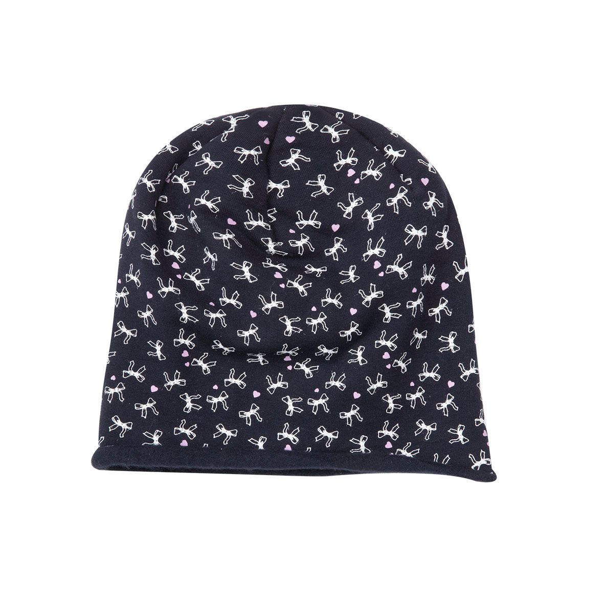 Cappello felpato bimba blu stampato - Mawi