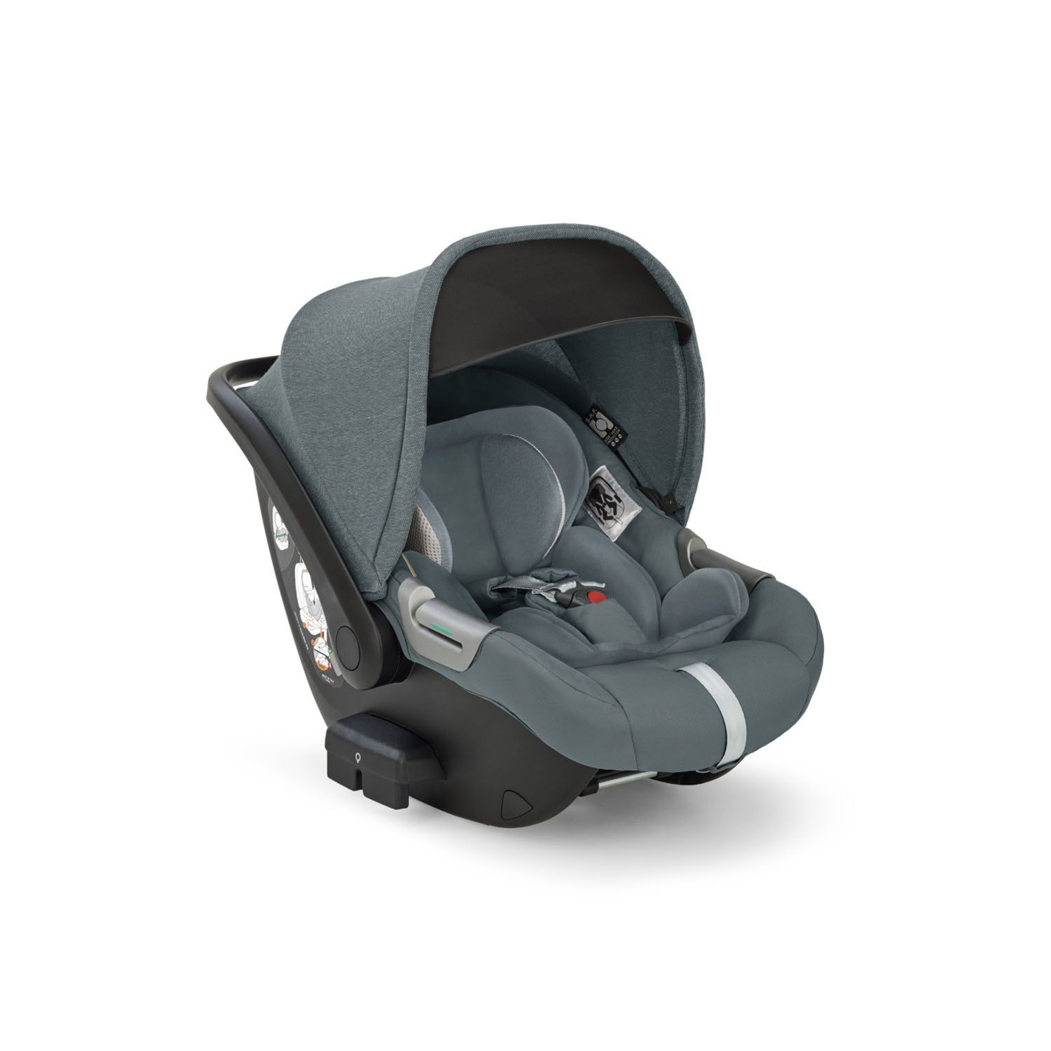 Electa system quattro colore union grey con telaio silver black e seggiolino darwin infant recline - inglesina - Inglesina