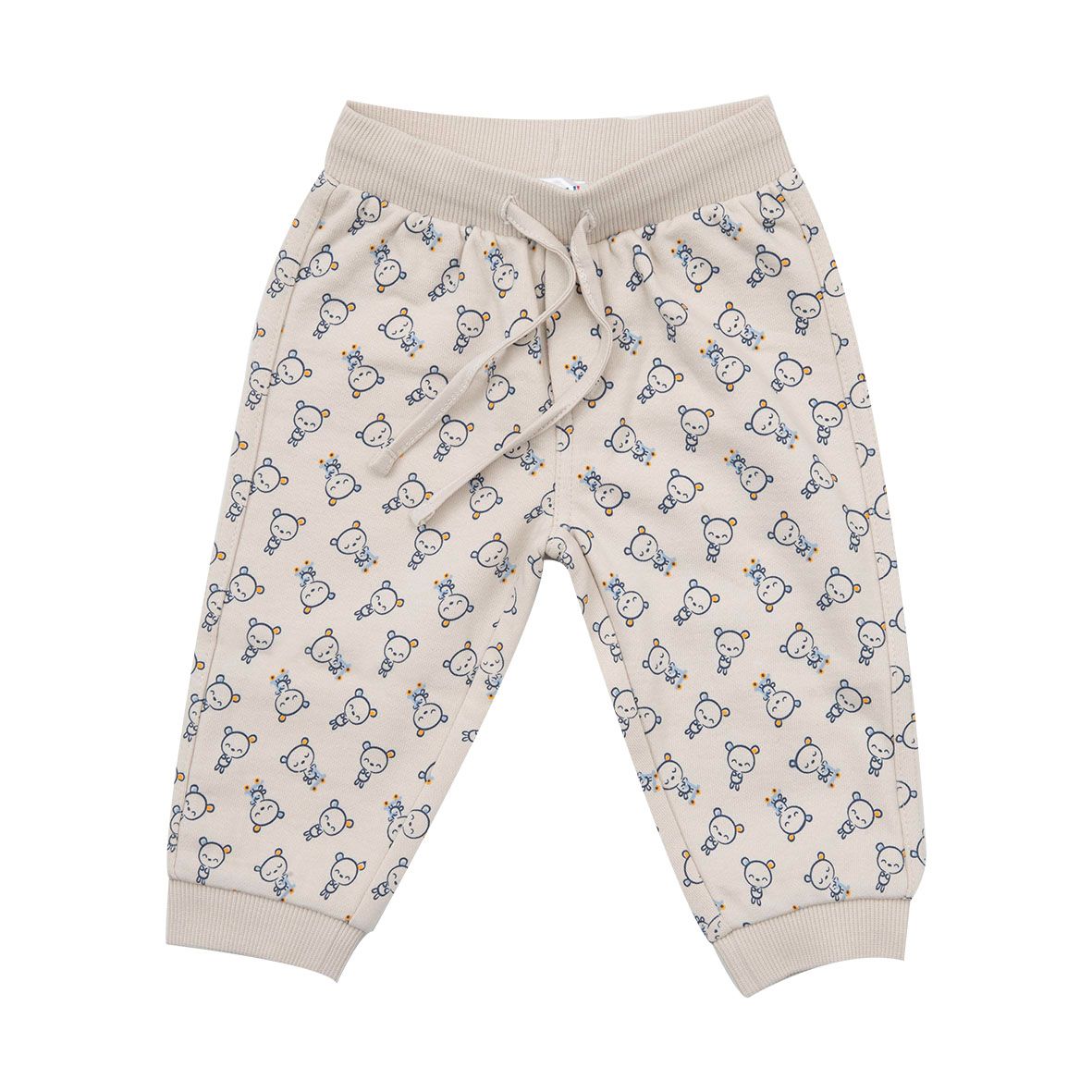 Pantalone felpato bimbo beige stampato - Mawi