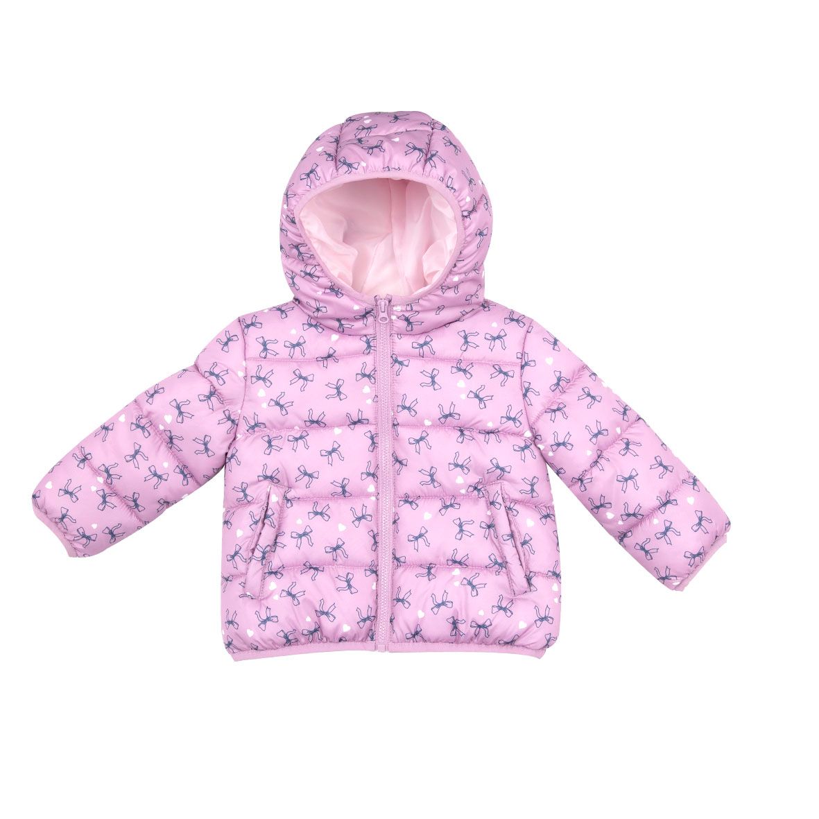 Piumino basic bimba lilla stampato - Mawi