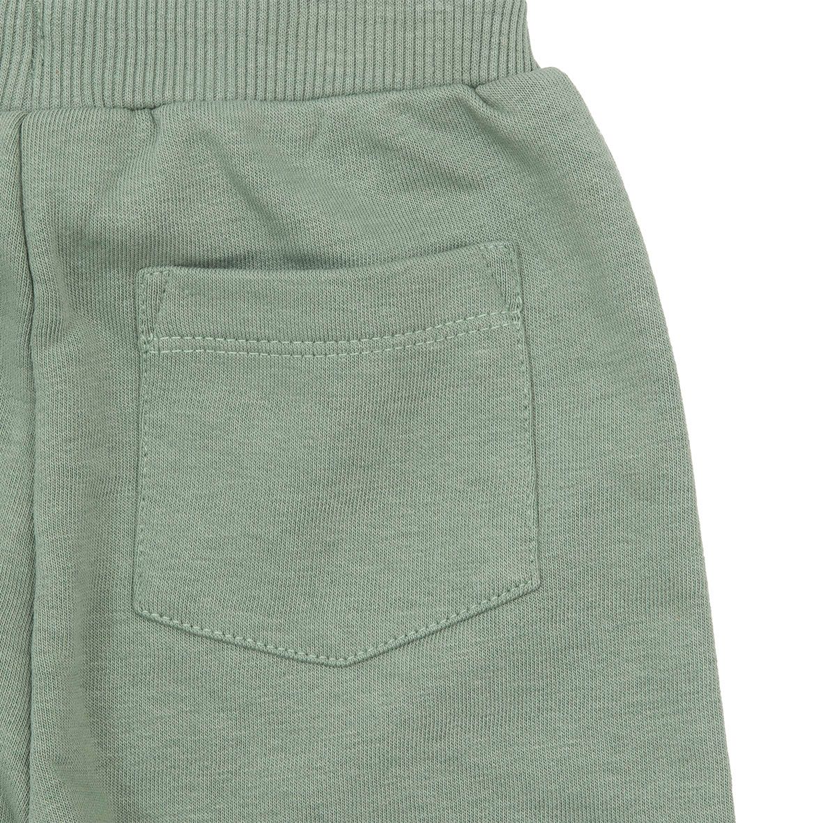 Pantalone french terry bimbo verde stampato - Mawi