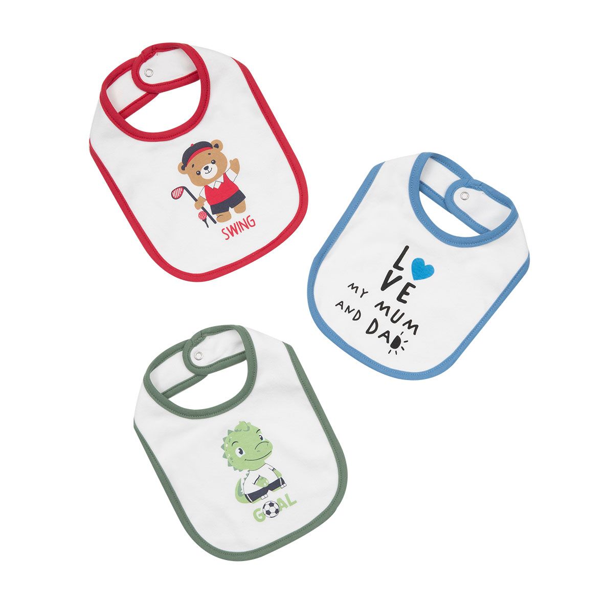 Set 3 bavaglini bimba con clip - Mawi