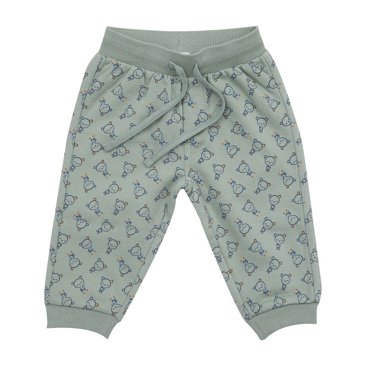 Pantalone felpato bimbo verde stampato - Mawi