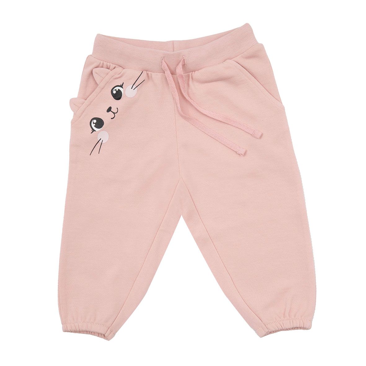 Pantalone felpato bimba rosa con patch - Mawi
