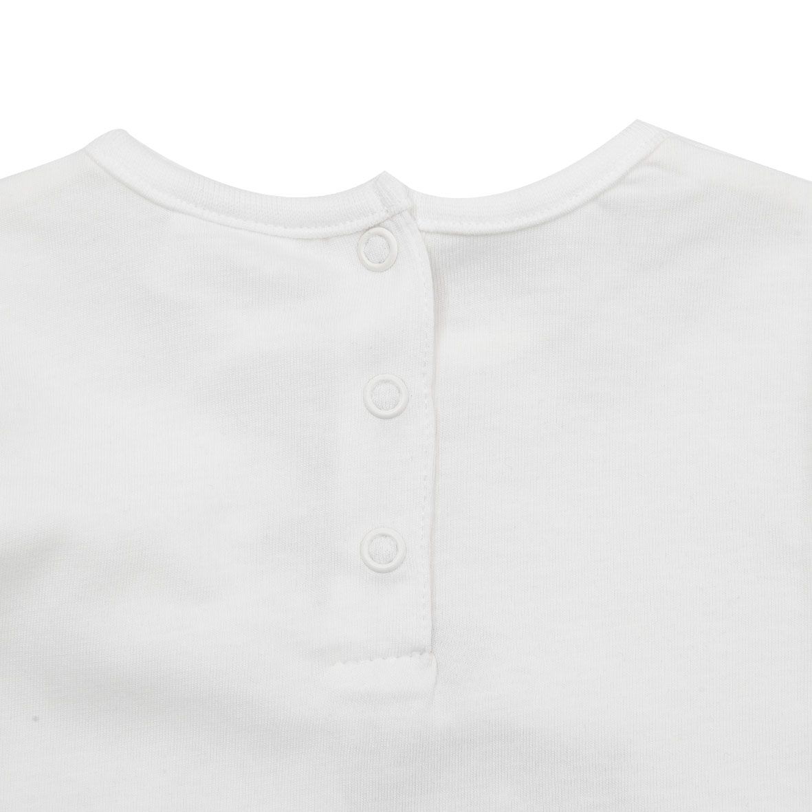 Maglia jersey manica lunga bimba bianca stampa "paris" - Mawi