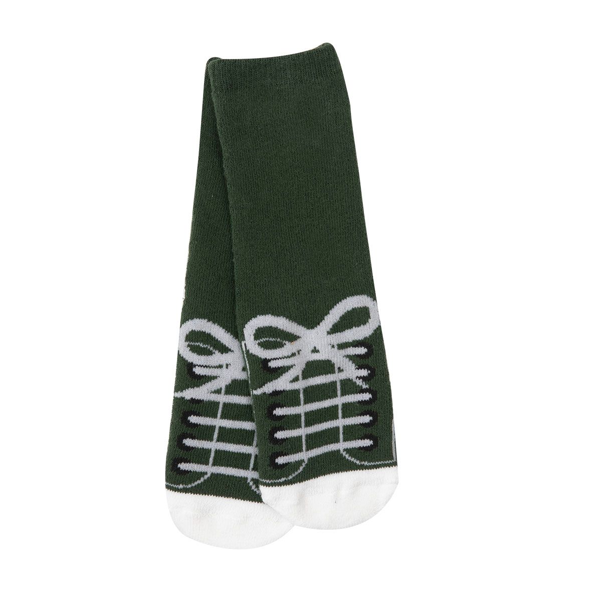 Calze antiscivolo bimbo verde "sneaker" - Mawi