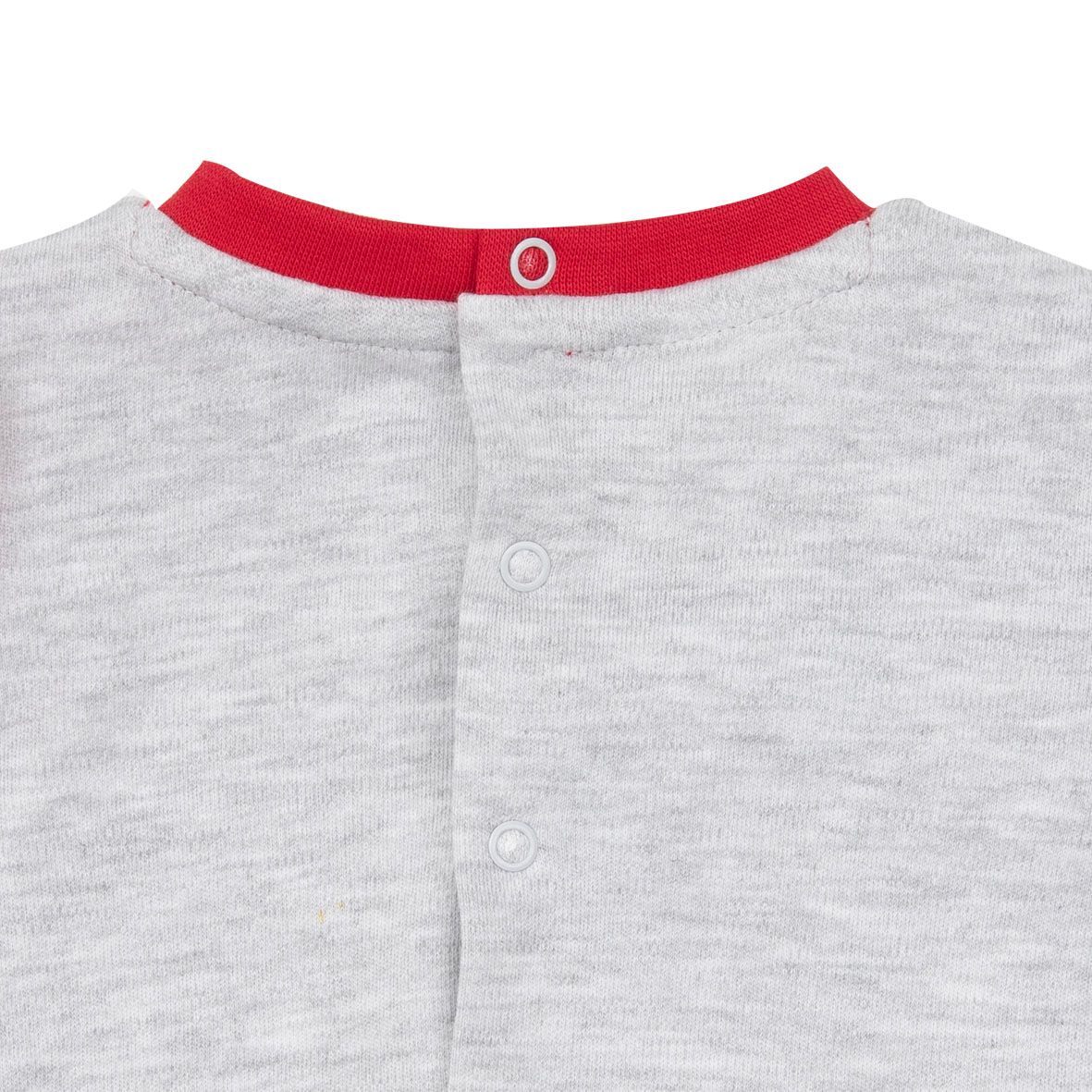 Tutina interlock bimbo bicolor grigio/rosso - Mawi