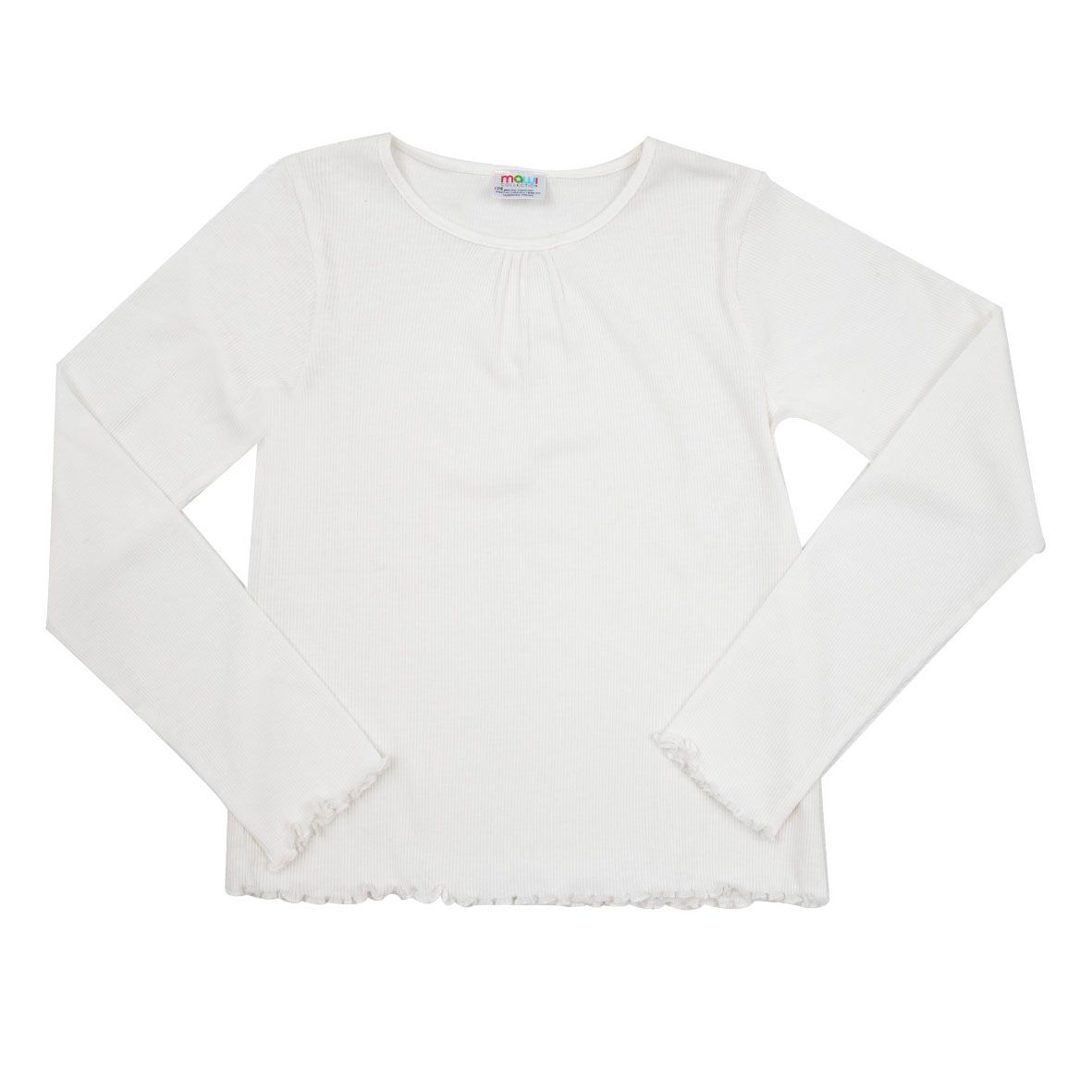 T-shirt basic manica lunga bimba bianca costina - Mawi