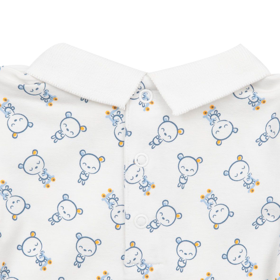 Body manica lunga bimbo bianco stampato - Mawi