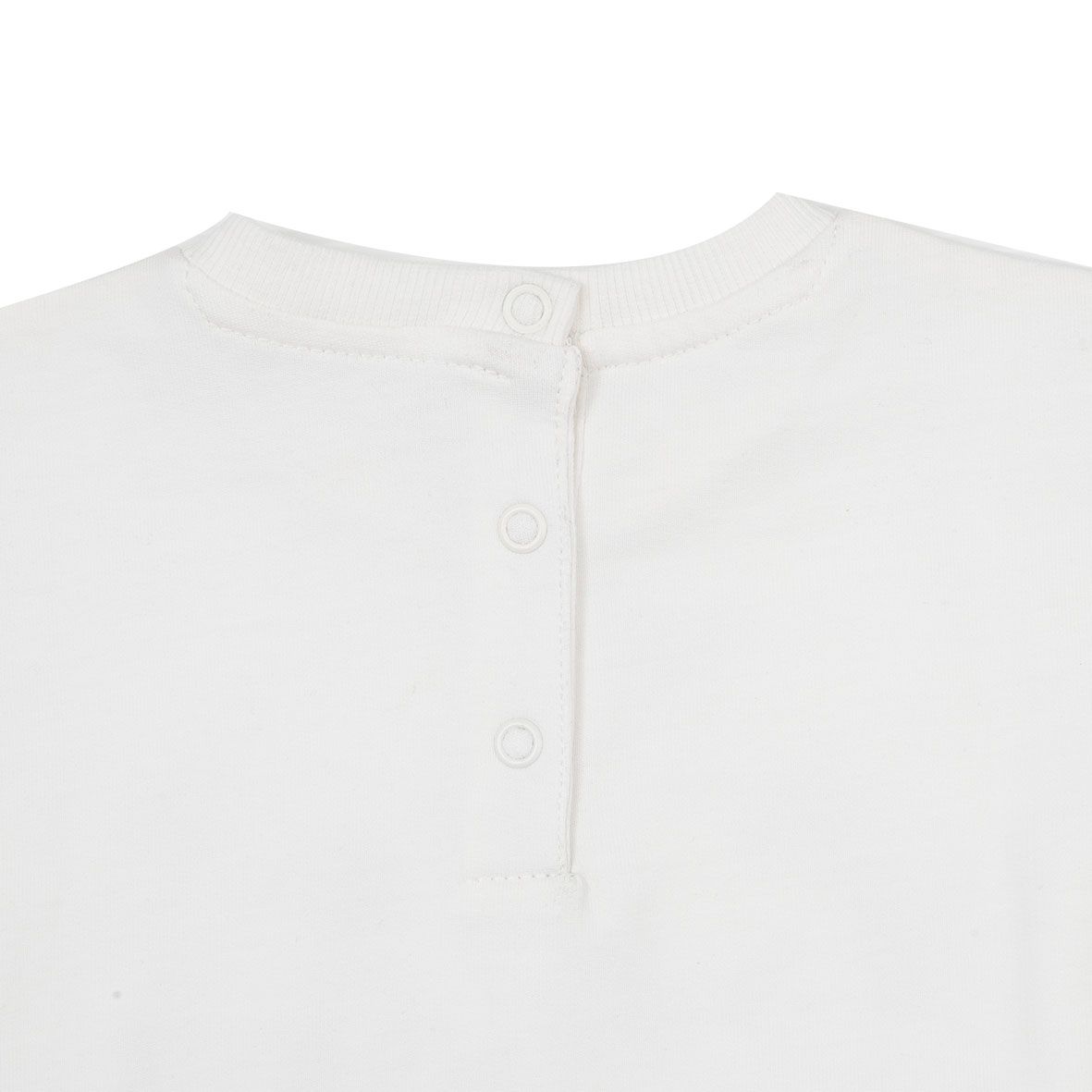 Maglia french terry manica lunga bimba bianca stampa "orsetto" - Mawi