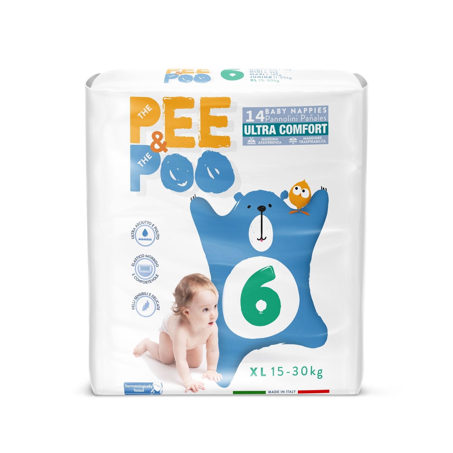 Pannolini ultrafit extra large 14 pz - pee&amp;poo - PEE&amp;POO