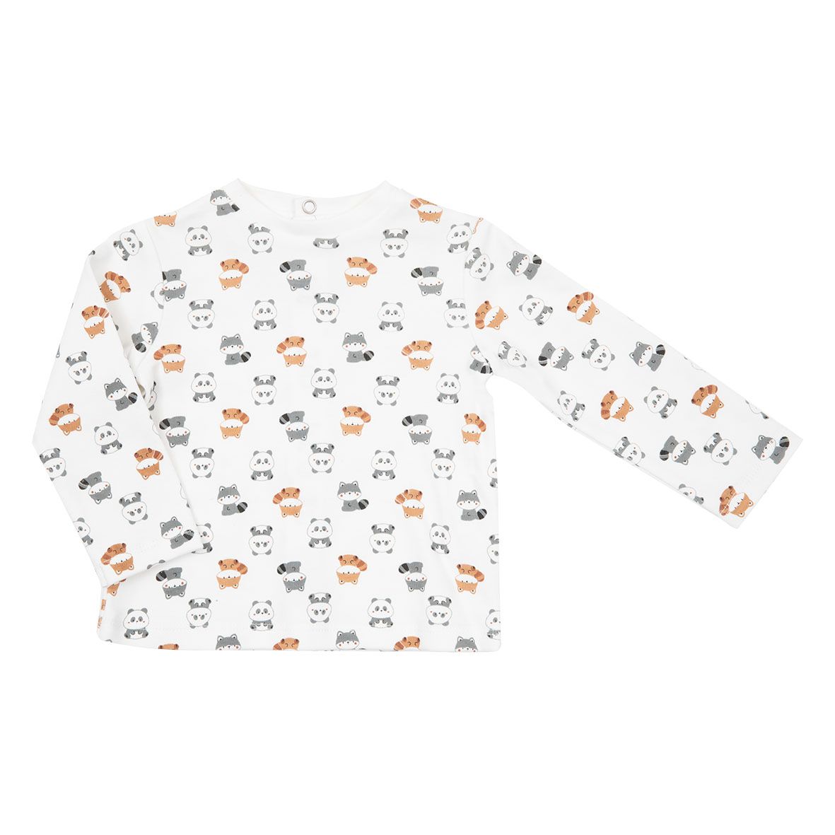 Barboteuse ciniglia marrone da bambino con top interlock - Mawi