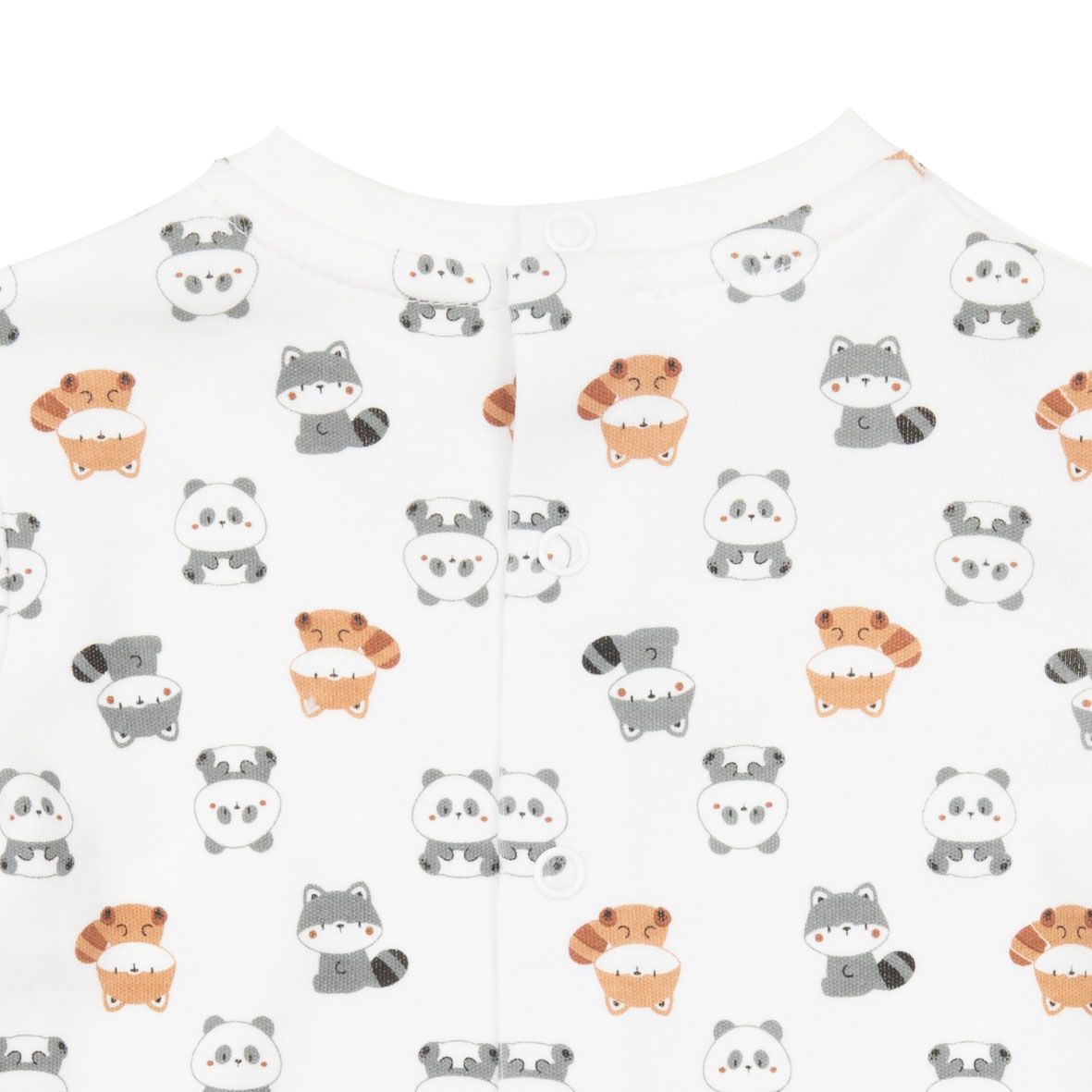 Barboteuse ciniglia marrone da bambino con top interlock - Mawi