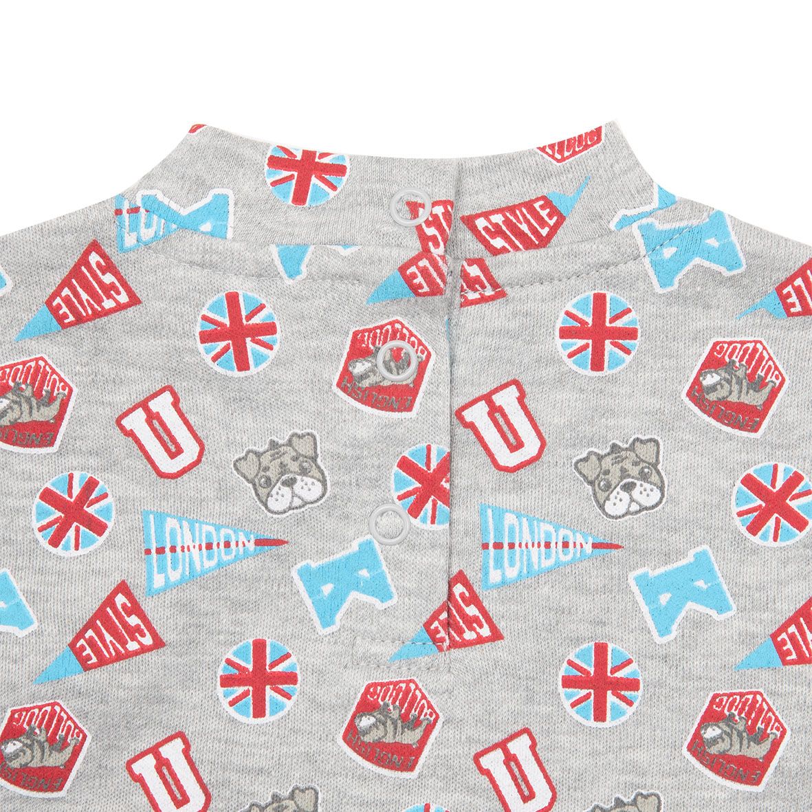 Lupetto interlock bimbo grigio chiaro stampato - Mawi