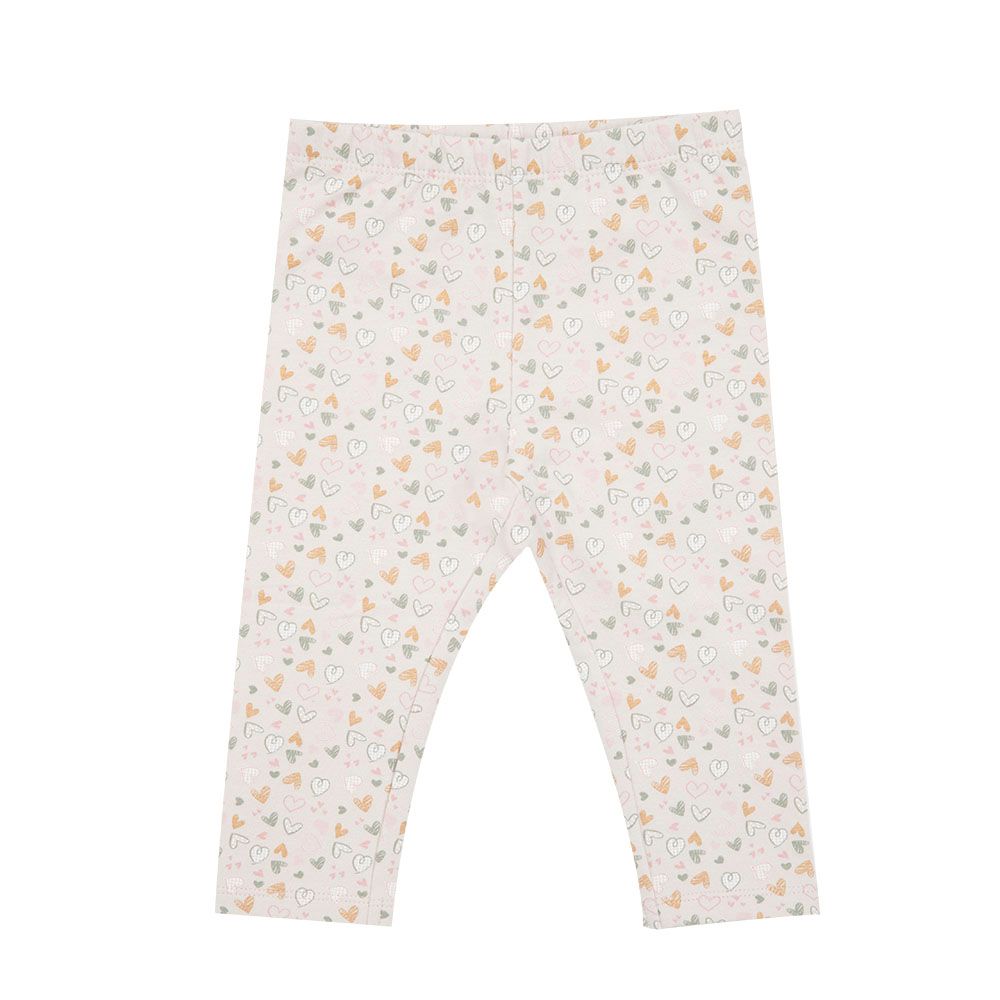 Legging felpato bimba beige stampato - Mawi