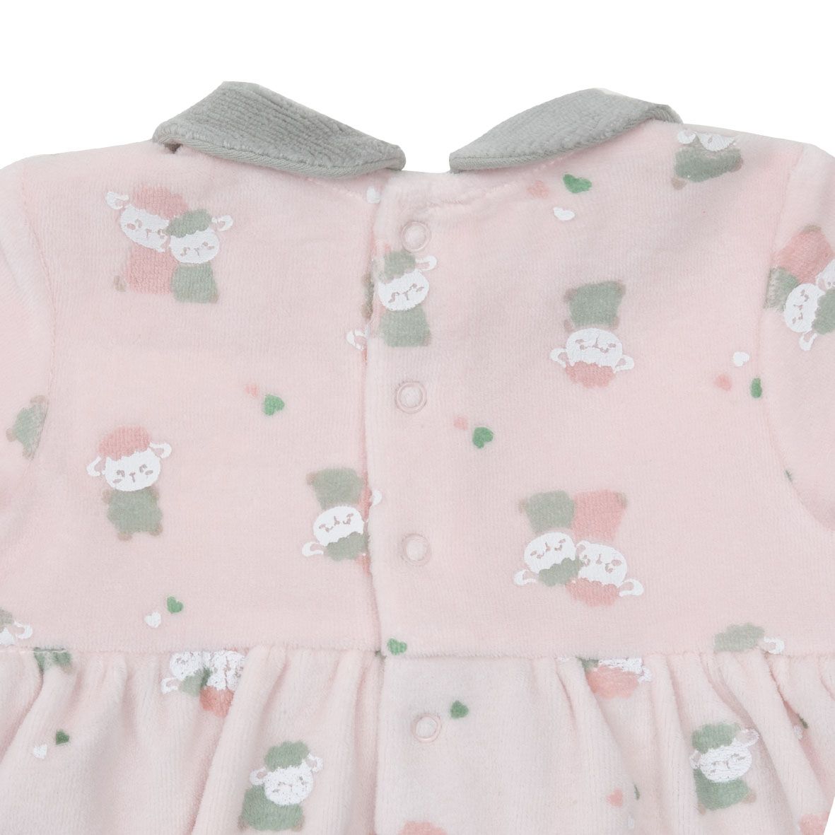 Tutina ciniglia bimba grigio/rosa - Mawi