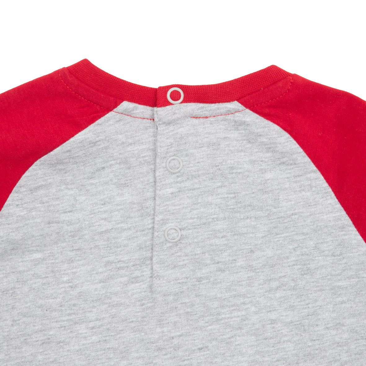 T-shirt maniche lunghe bimbo grigio/rosso stampata - Mawi