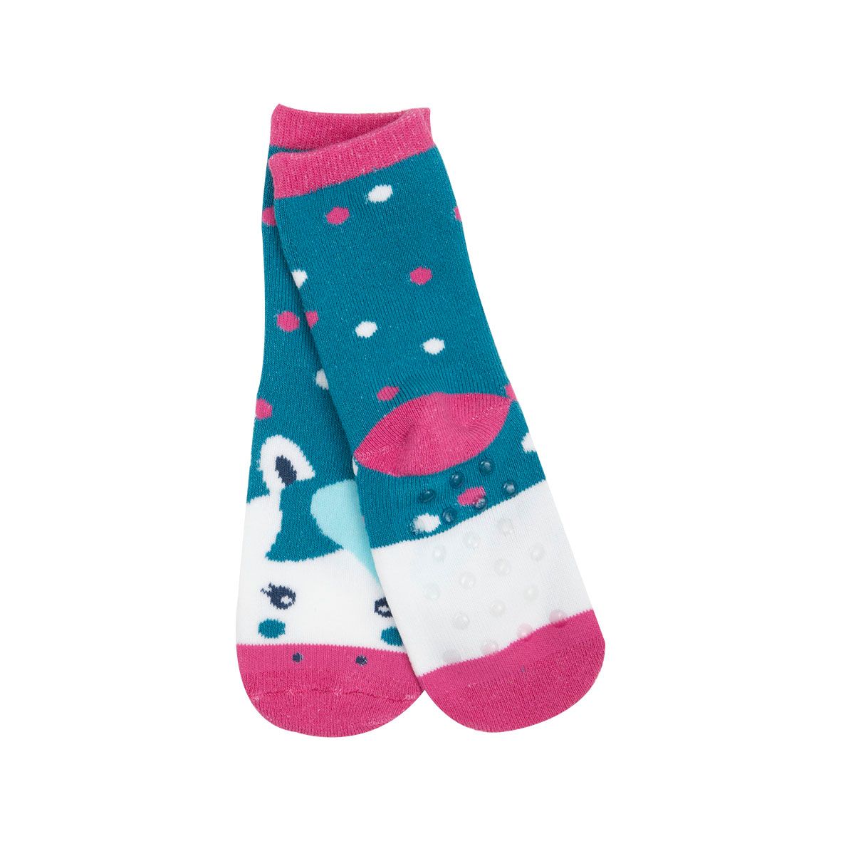 Calze antiscivolo bimba blue/rosa - Mawi