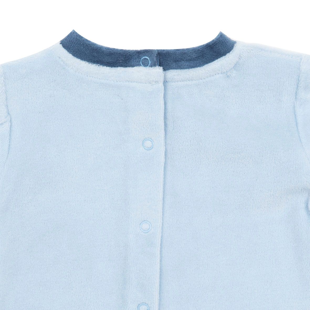 Tutina ciniglia bimbo azzurro chiaro stampata - Mawi