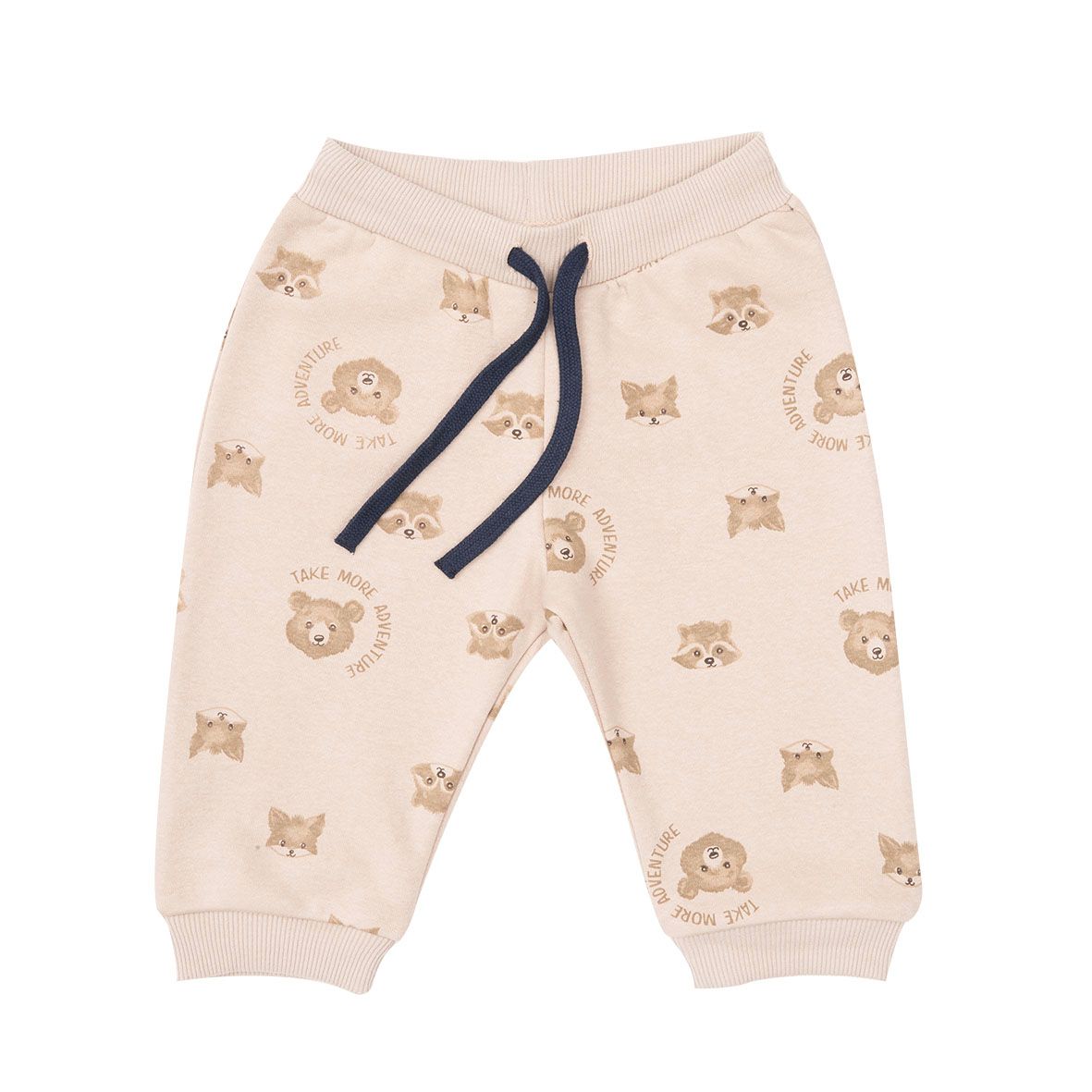 Pantalone felpato bimbo beige stampato - Mawi