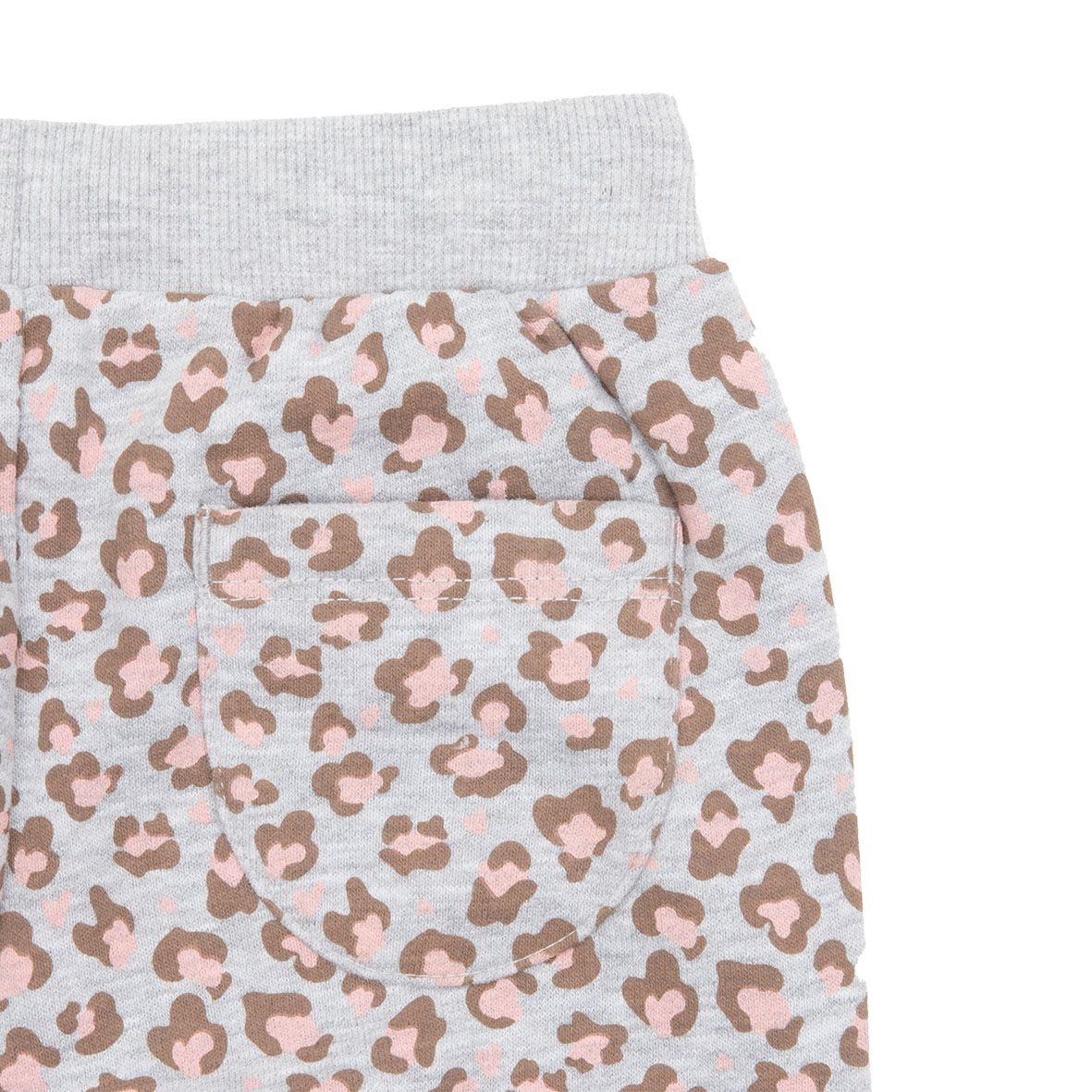 Pantalone felpato bimba grigio stampa maculata - Mawi