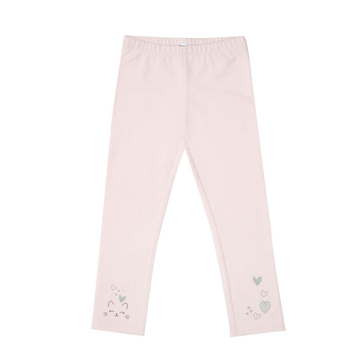 Legging stretch bimba rosa chiaro stampa piccola - Mawi