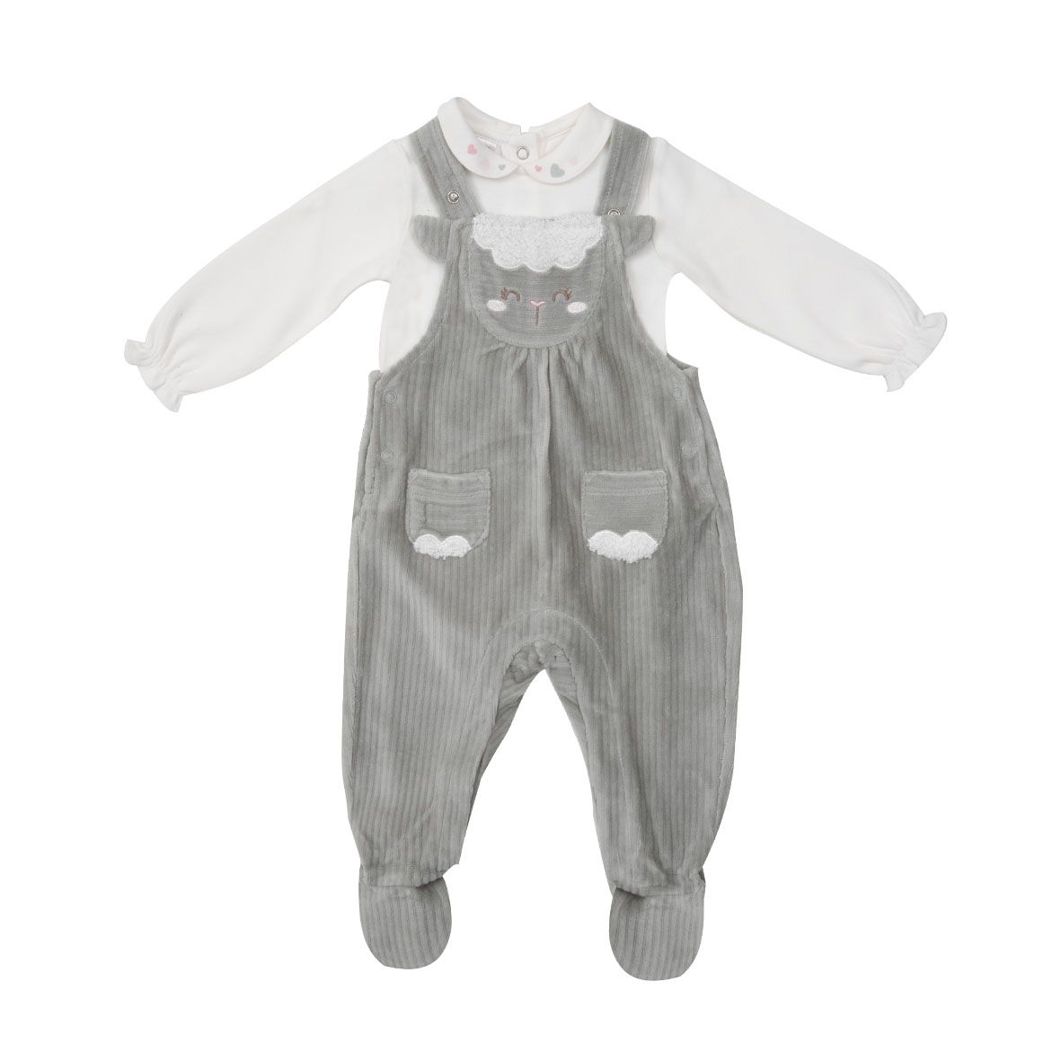 Barboteuse con body bimba "pecorella" - Mawi