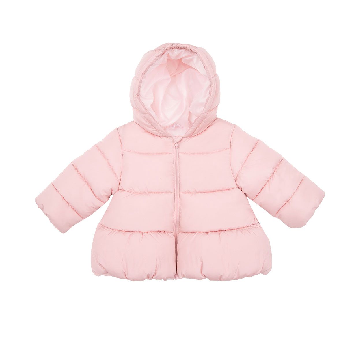 Piumino imbottito con cappuccio bimba rosa - Mawi