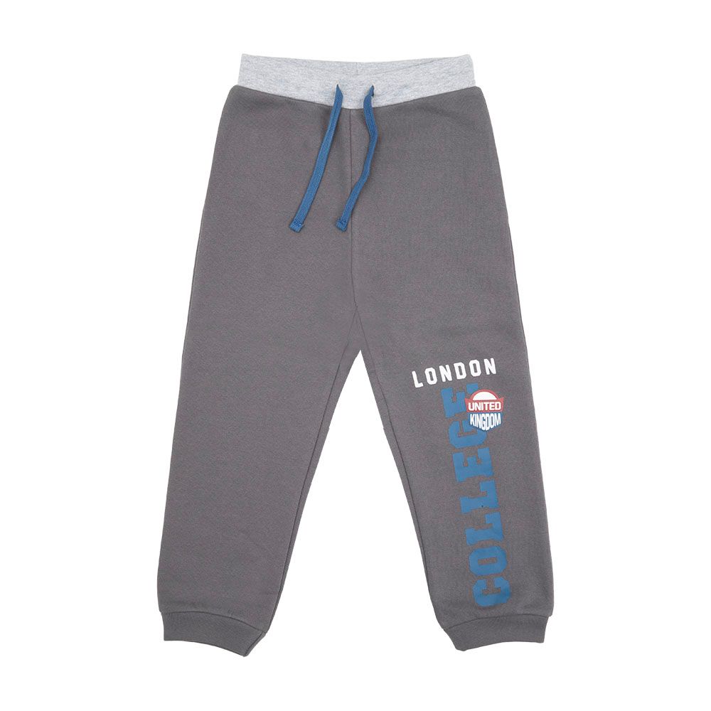 Pantalone felpato bimbo grigio scuro "london" - Mawi