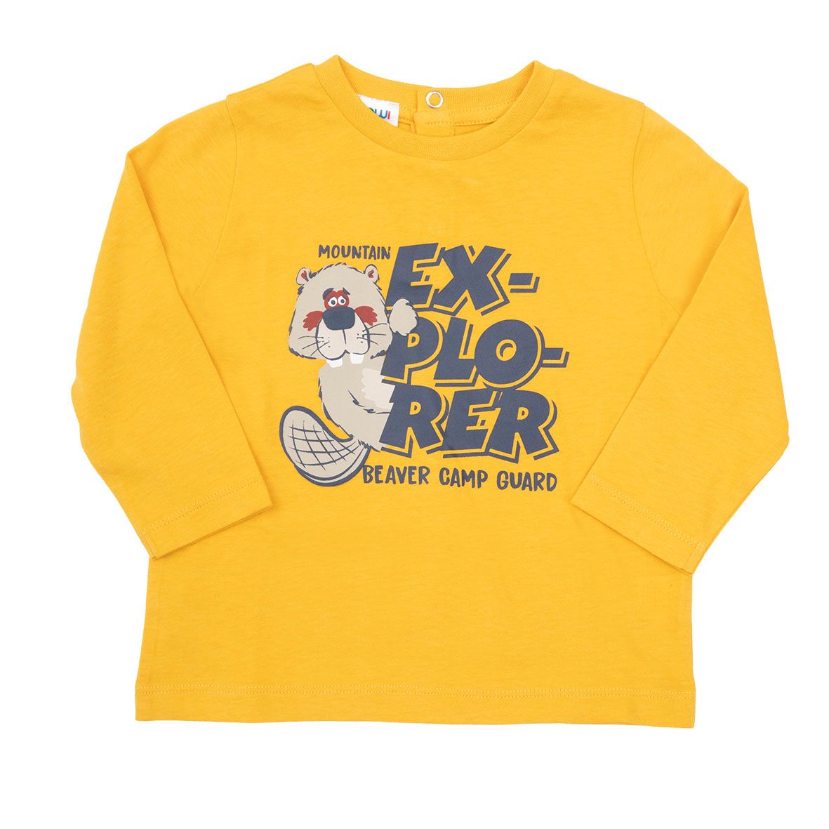 T-shirt maniche lunghe bimbo gialla stampata - Mawi