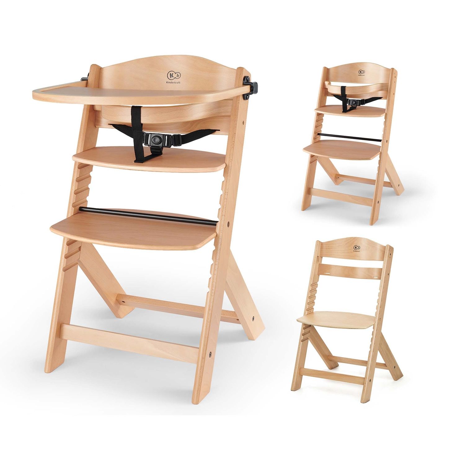 Seggiolone pappa enock natural wood - kinderkraft - KinderKraft