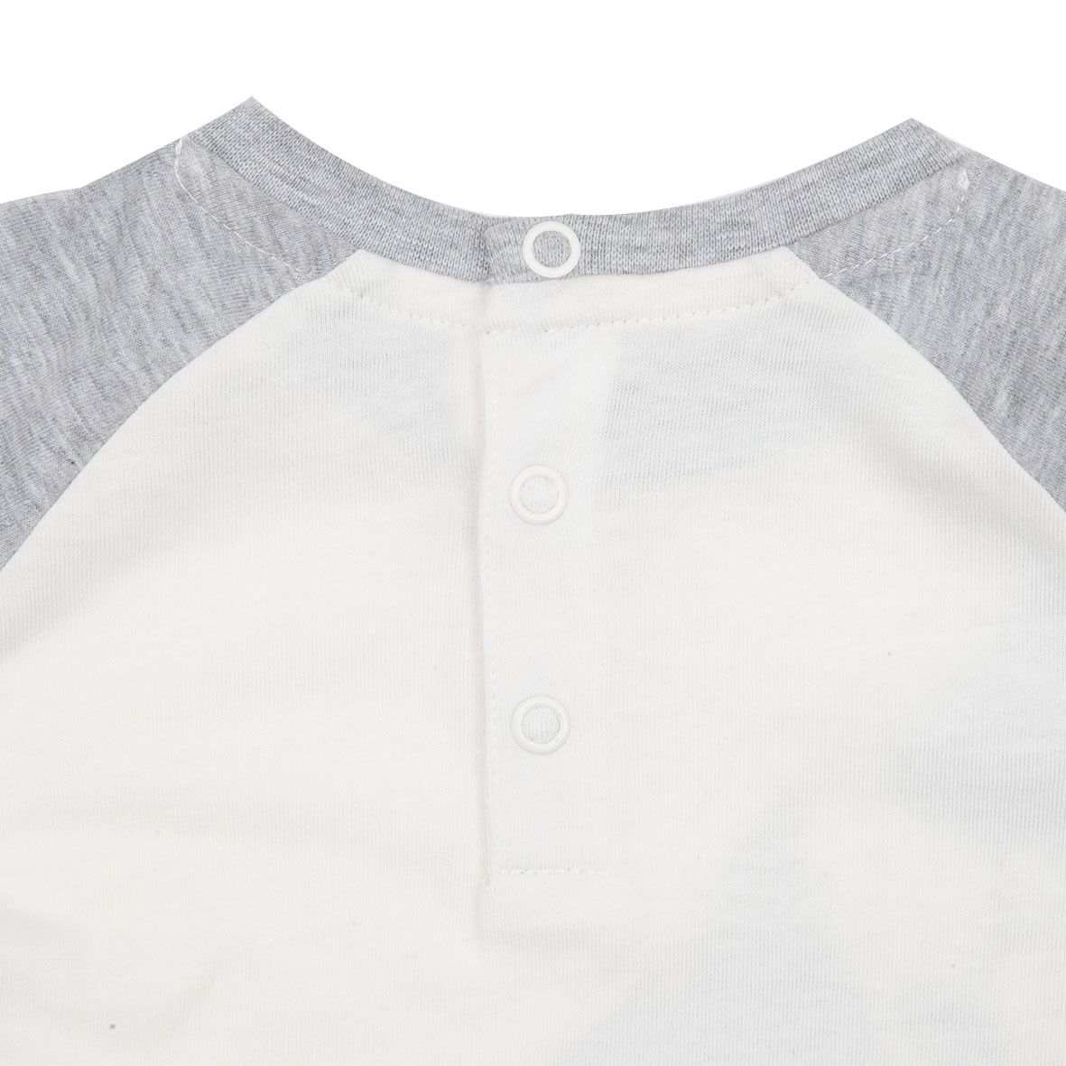 T-shirt maniche lunghe bimbo grigio/panna stampata - Mawi