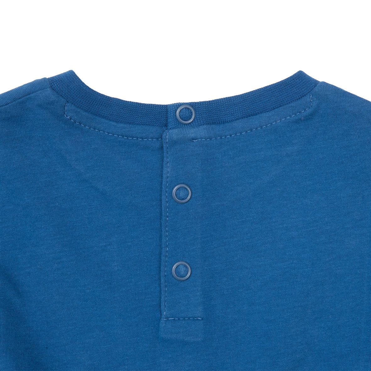 T-shirt maniche lunghe bimbo blu stampata - Mawi