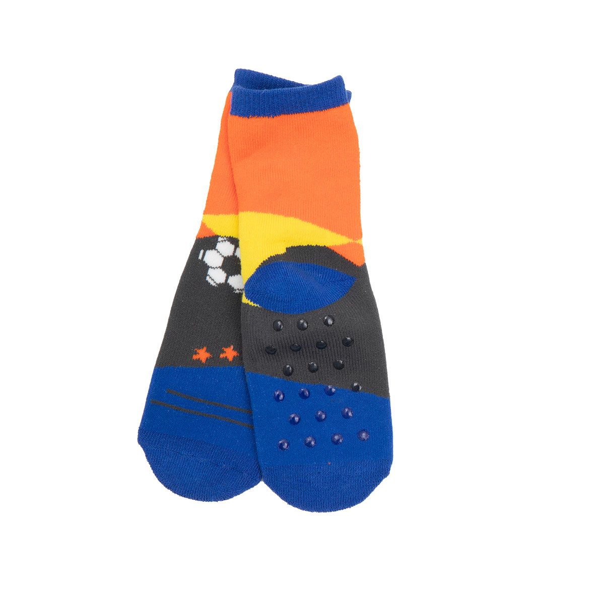 Calze antiscivolo bimbo blu "soccer" - Mawi