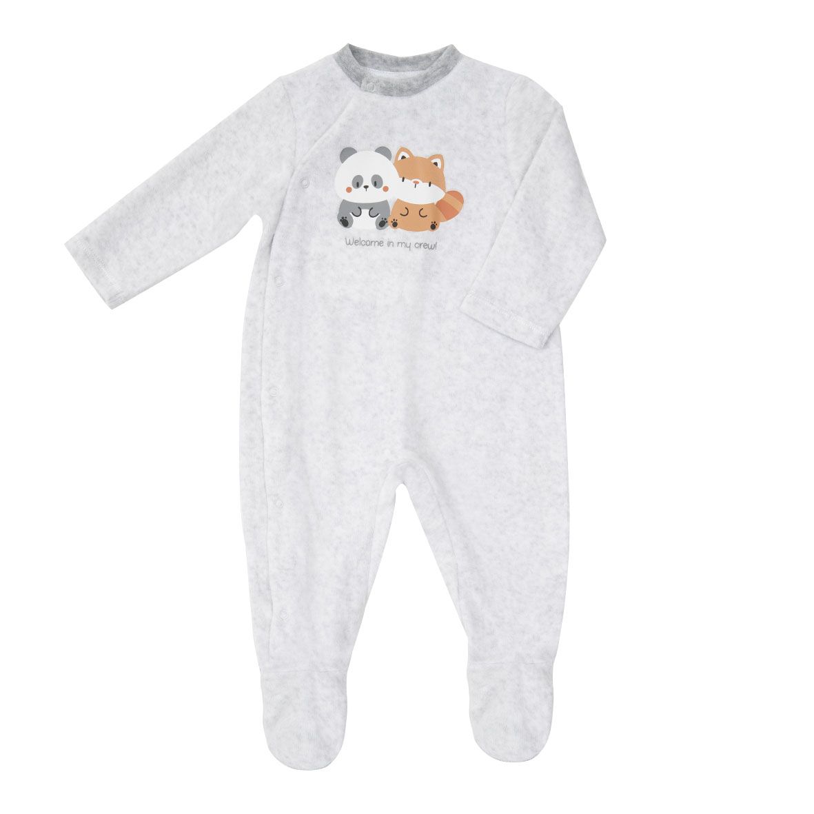 Tutina ciniglia bimbo grigio chiaro - Mawi