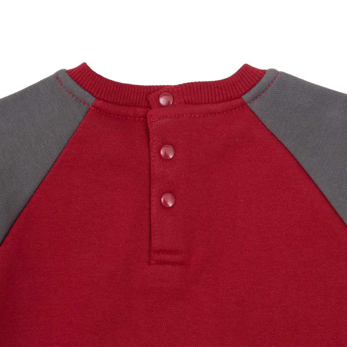 Completo jogging bimbo bicolor rosso/grigio - Mawi