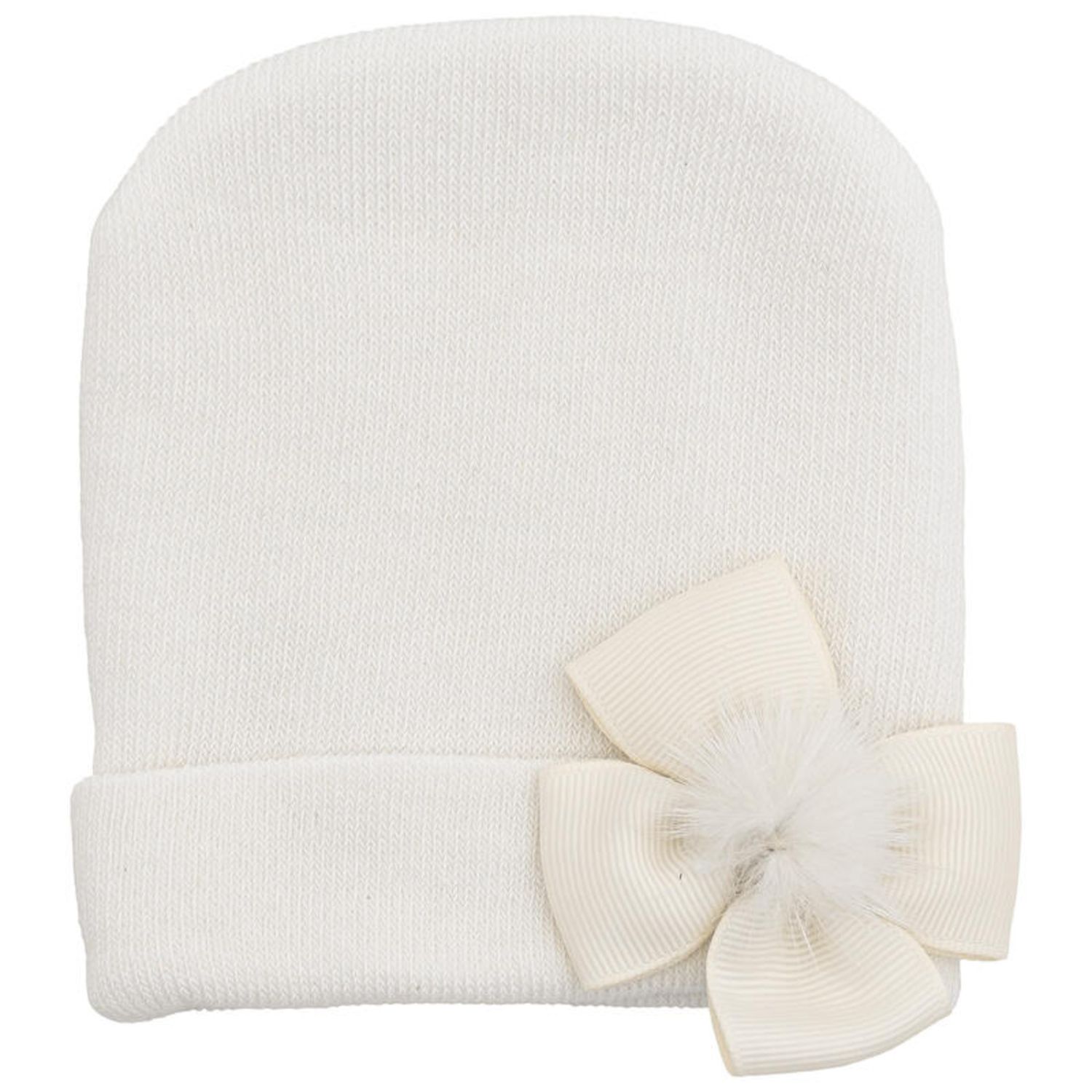 Cappello con applicazione fiocco visone - MAFER