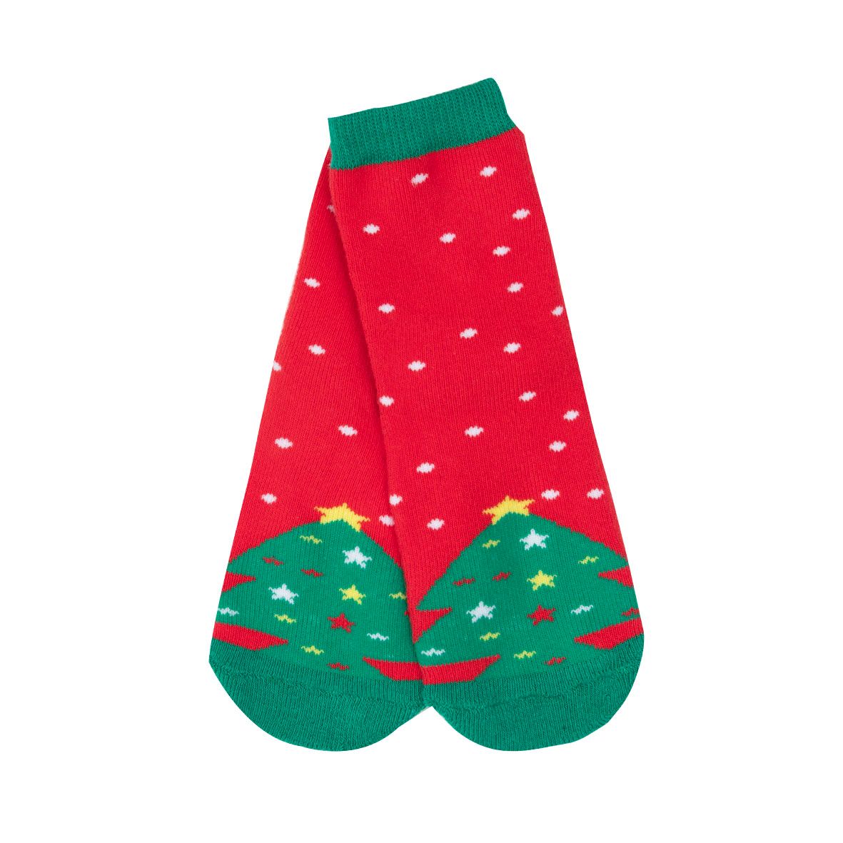 Calze antiscivolo unisex rosse "christmas" - Mawi